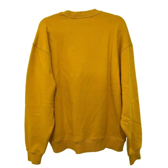 New Spiritual Gangster Small Mustard Yellow Crewneck Graphic Believe Sweatshirt - Picture 3 of 4